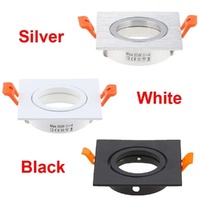 Spot encastré LED carré MR16 GU10 anti-éblouissement, orientable et dimmable