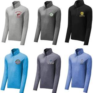 2025 Men's Custom Design 1/4 Zip Pullover ST407 with Your Own Text Logo Posicharge Tri Blend Promotional Polo Shirts - Product Image 5