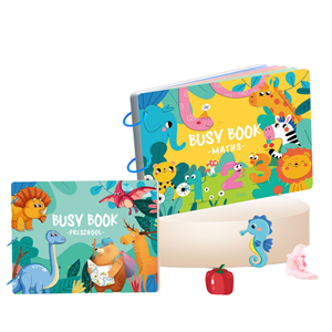 <span class=keywords><strong>Livre</strong></span> d'<span class=keywords><strong>activités</strong></span> <span class=keywords><strong>Montessori</strong></span> en carton pour la maternelle |   Jouets éducatifs pour enfants avec <span class=keywords><strong>activités</strong></span> d'autocollants et livres illustrés - Product Image 1