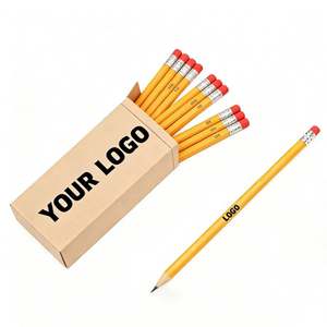 Lápiz Promocional al por Mayor con Diseño de Dibujos Animados, Personalizado con Logotipo, Lápiz de Madera HB con Borrador - Product Image 1