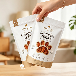 Custom Aluminum <b>Foil</b> Pet Food Packaging Bags 50g to 1kg Stand Up Zipper Pouch <b>Window</b> Digital Printing OEM - Product Image 4