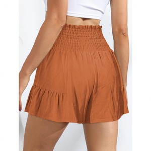 Pantalones Cortos de Mujer con Volantes y Tirantes, de Pierna Ancha, Estilo Casual y Versátil, de Alta Calidad, OEM Personalizado al por Mayor - Product Image 6