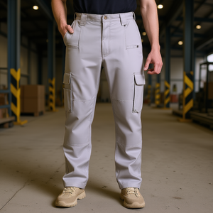 Pantalon cargo ignifuge pour homme, taille XL, gris, multi-poches, pantalon de travail ignifuge - Product Image 2