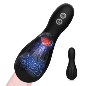 Masturbador Automático Tise para Hombre, Copa de Vagina de TPE con Labios y Lengua, Entrenador de Glándulas, Ejercitador de Pene, Modelo GJ-184 - Product Image 1