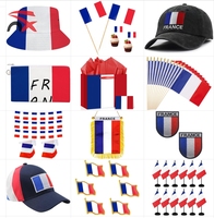 Nouveauté 2026 : Ensemble d'accessoires tendance pour supporters de football, motif drapeau national français, idéal pour les cadeaux aux fans