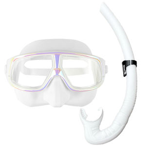 Penjualan langsung pabrik masker snorkel tahan air lensa kacamata tempered silikon cair masker selam skuba bawah air - Product Image 2