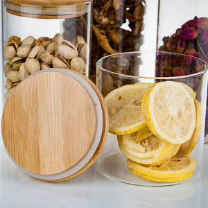 large borosilicate glass storage jars with airtight lids