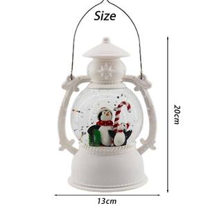 Noël boule à neige lanterne filature eau scintillante bonhomme de neige scène alimenté par batterie bonhomme de neige blanc/ange famille pour noël - Product Image 2