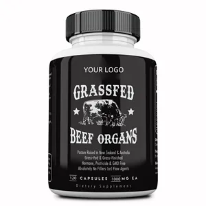 OEM/ODM 보충 개인 상표 Grassfed 쇠고기 기관 알약 콜라겐 쇠고기 간 캡슐 소화 건강