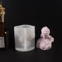 Déesse romaine grecque Justice buste Silicone moules résine Art Sculpture cire outil bougie gâteau aveugle dame Justice Statue moule époxy