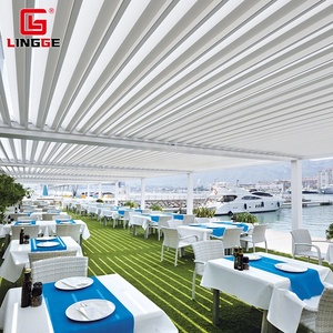 Nhà hàng ngoài trời gazebo nhôm tùy chỉnh hồ bơi pergola điện louver Patio Bìa mái giải trí gian hàng - Product Image 2