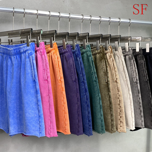 กางเกงขาสั้นสไตล์วินเทจสำหรับผู้ชายชุดสตรีทแวร์ผ้าคอตตอน100% 420 GSM โลโก้ได้ตามต้องการฤดูร้อน - Product Image 1