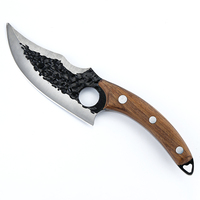 Couteau Viking avec étui, en acier à haute teneur en carbone, forgé par un chef, couteau à désosser, couteau à viande multi-usage, couteau de boucher, pour le camping en plein air et le barbecue