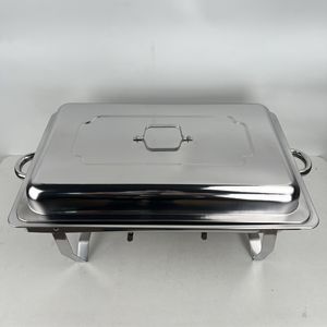 وعاء تسخين يعمل بالكحول الأكثر مبيعًا من الفولاذ المقاوم للصدأ بسعة 9 لتر مع غطاء موقد لتدفئة الطعام، مناسب لبوفيه الفنادق ولوازم المطاعم - Product Image 2