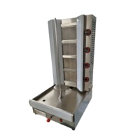 Grill à Kebab Rotatif à Gaz en Acier Inoxydable à 4 Brûleurs pour le Moyen-Orient, Machine à Shawarma – Offre Spéciale