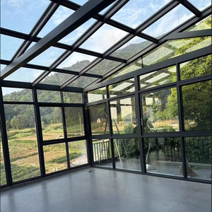 Moderna aleación de aluminio Sunroom inclinado techo moldeado Vidrio cerrado balcón patio para uso doméstico para Villa casa terrazas - Product Image 5