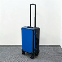 Valise à roulettes en aluminium pour cartes gradées avec serrure TSA pour le stockage de cartes et l'utilisation lors de salons professionnels transfrontaliers