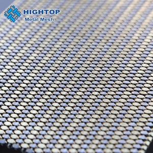 Tùy Chỉnh Màu Vàng Màu Xanh Kiến Trúc Xây Dựng Trang Trí <span class=keywords><strong>Crimped</strong></span> Dây Kim Loại Lưới Cho Thang Máy Hoistway - Product Image 3