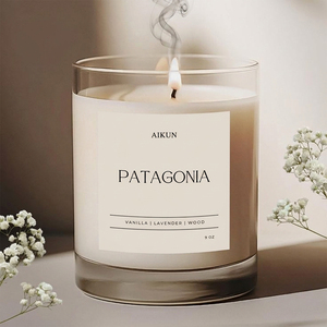 AIKUN High Quality Natural Soy Wax <b>Candle</b> Handmade Aromatherapy Glass Jar <b>Candle</b> for Home Hotel Wedding Decoration - Product Image 2