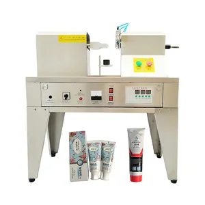 Mesin penyegel ujung tabung plastik ultrasonik, mesin penyegel ujung dengan pemotong pasta gigi/mesin penyegel tabung plastik aluminium kosmetik