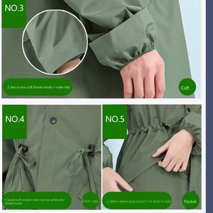2025 nuovo impermeabile da uomo ad asciugatura rapida da <span class=keywords><strong>donna</strong></span> per escursioni a piedi lungo impermeabile Anti-temporale per Poncho esterno carino - Product Image 5