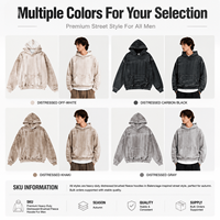 Sweat à capuche ample en coton épais avec poche – Sweat à capuche lourd de marque tendance et de créateur