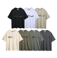 Camiseta de Manga Corta para Hombre GD YW T020205, Diseño Sólido, 100% Algodón, 240g, Corte Holgado, Transpirable, Secado Rápido, Ecológica