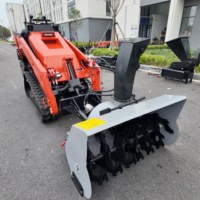 Vente directe usine : Mini-chargeuse compacte V1000 avec chenilles en caoutchouc, certifiée CE et EPA, et godet frontal