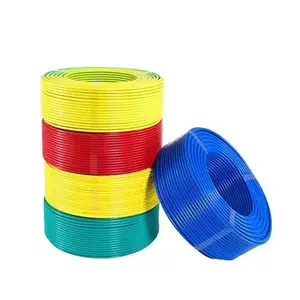 Câble électrique pour maison Pvc, brins à noyau unique, fil de cuivre, câblage de maison isolé cuivre 1 noyau 0.5mm 0.75mm 1.5mm 2.5mm