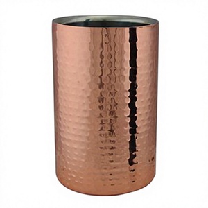 Stainless Steel Wine Chiller with Hammered Copper Finish-Elegant <b>Bar</b> <b>Tool</b> - Product Image 1