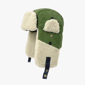 للبيع بالجملة قبعة طيار شتوية كلاسيكية إكسسوارات ملابس محبوكة من الفرو قلاب للأذن قبعة طيار صياد - Product Image 6