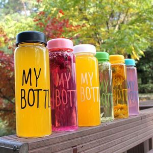 BPA Free Transparent Plastic Water Bottle, My Bottle <b>Reusable</b> Drink Bottle <b>with</b> Colorful <b>Lid</b>, for School, Gym, - Product Image 2