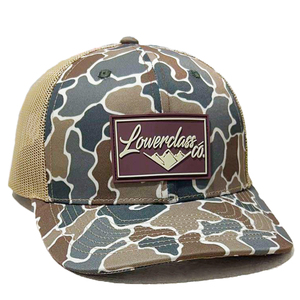 Logotipo de parche de cuero personalizado de calidad Premium de la vieja escuela 6 paneles 112 estilo Retro Camo Snapback malla bordado Logo gorras de camionero sombrero - Product Image 2