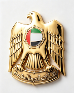 UAE Falcon Car <b>Badge</b> 3D Metal Emblem - Coat of Arms Auto Grille <b>Badge</b> with Screws & Nuts or 3M, Weatherproof for Car Exterior - Product Image 5