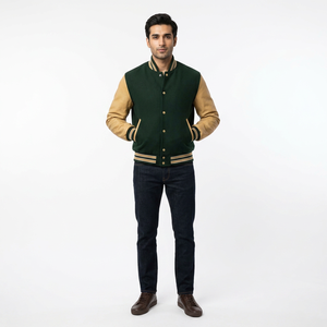 Manufacture New Fashionable <b>Long</b> Sleeve <b>Men</b> Varsity <b>Jacket</b> Factory CollegeBaseballjacket for <b>men</b> - Product Image 1