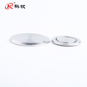 Bride aveugle sous vide Kq en acier inoxydable 304 poli, connexion à collier de serrage circulaire pour plaque de couverture de raccord de tuyau - Product Image 1