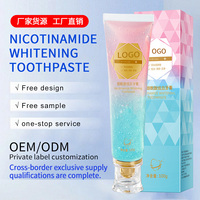 Pasta de dientes de niacinamida de dos colores personalizada para refrescar el aliento y blanquear los dientes accesorios multiusos