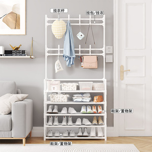 TEMU Multifunctional <b>Shoe</b> <b>Rack</b>, Integrated Clothes <b>Rack</b>, Multi-layer Storage <b>Shoe</b> Cabinet, Floor Standing Clothes <b>Rack</b>, Storage - Product Image 3
