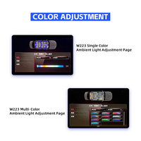 Haut-parleur de toit de voiture avec éclairage ambiant 64 couleurs, haut-parleur LED 3 pièces 64 couleurs pour Mercedes-Benz Classe S W223