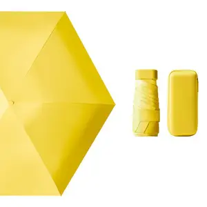 Специальный Дизайн Цветной двухслойный Карманный Ультрафиолетовый мини 5-складной Зонт с футляром для солнца и дождя