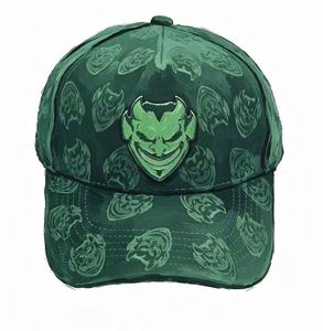 Casquette de baseball personnalisée brodée style streetwear <span class=keywords><strong>Latino</strong></span>, motif camouflage délavé vintage, patch démon gothique, casquette papa style LA, visière solaire - Product Image 3