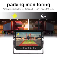 Kit de moniteur sans fil à écran partagé 4 canaux 7 pouces Quad View 1080P Caméras Caméra de recul Étanche Système BSD Panneau solaire
