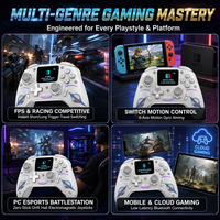 Pengontrol Game Nirkabel Layar Pintar Joystick Hall Cangkang Magnetik untuk PC Android IOS