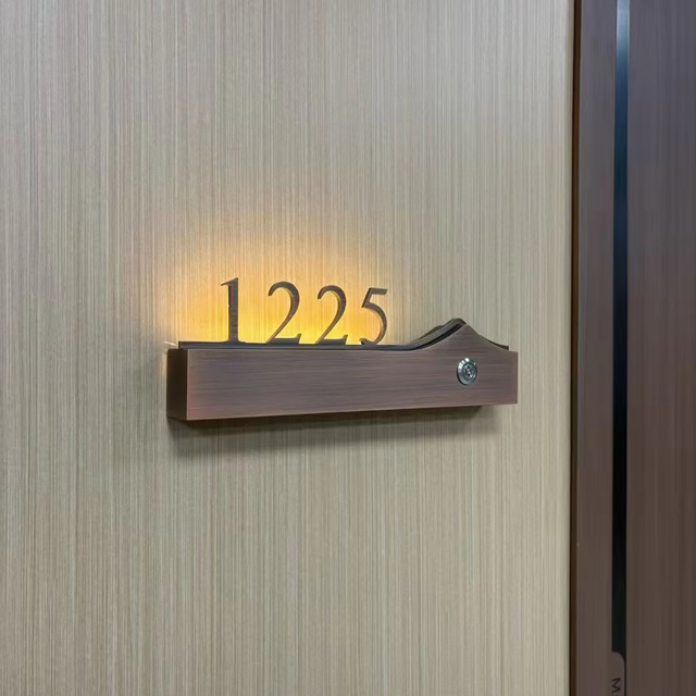 LED Backlit Hotel Directional Number Sign AC Powered Wayfinding Signage System for Office Mall & Hospital Use