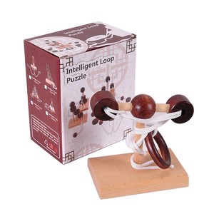 Jeu de Puzzle classique à <span class=keywords><strong>corde</strong></span> en <span class=keywords><strong>bois</strong></span>, Puzzle à anneaux, Solution de <span class=keywords><strong>corde</strong></span> pour adultes/enfants, jouets éducatifs, jouets de déverrouillage - Product Image 6