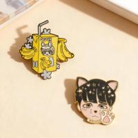 Pins de solapa de esmalte duro personalizados al por mayor, con personajes de anime, de aleación de zinc y metal de hierro, con impresión UV y chapado en oro