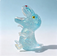 Jouet en peluche populaire de 9,5 cm en maltose, motif dinosaure de dessin animé, à remontée lente, Tyrannosaurus Rex et Triceratops