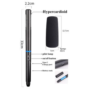 ไมโครโฟนมือถือ, ไมโครโฟนแบบมือถือสำหรับบันทึกวิดีโอสตรีมมิกกันทึกข่าวทีวีการสัมภาษณ์ออกอากาศแสดงภาพยนตร์สตูดิโอ - Product Image 3