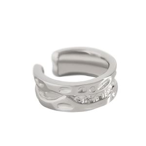 Bague ajustable en argent sterling 925 Silverbene Fashion Irregular River - Product Image 1