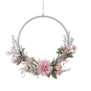 Corona de Flores Artificiales CallaFloral con Aro de Madera, Decoración para el Hogar, Bodas y Eventos al Aire Libre - Product Image 5
